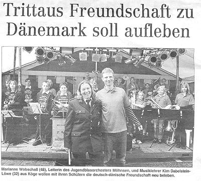 Bericht der Ahrenburger Zeitung vom 14.05.2007- Bild durch Anklicken vergrößern