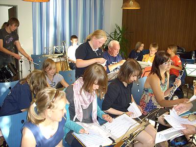 Jugendblasorchester Sachsenwald - Klarinetten bei der Probe