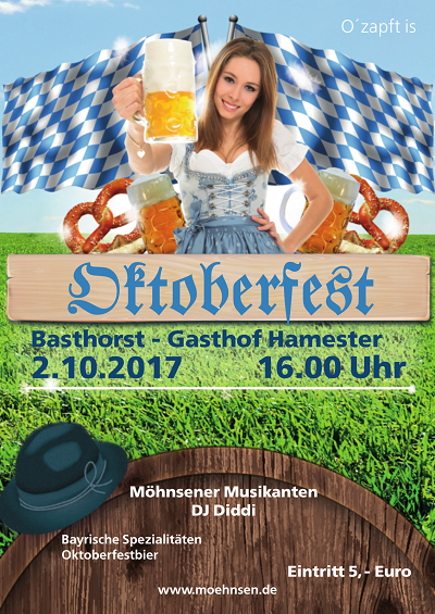 Oktoberfest im Gasthof Hamester in Basthorst mit den Möhnsener Musikanten
