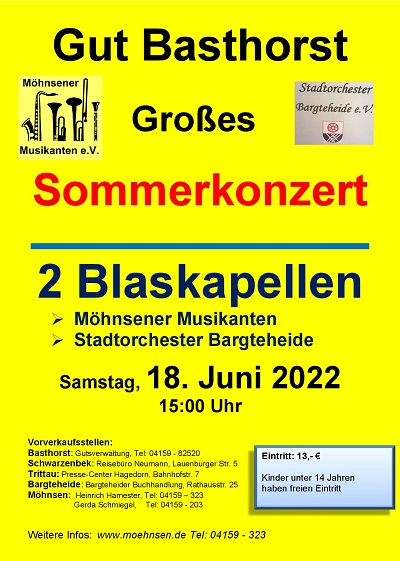 Sommerkonzert am 18. Juni 2022