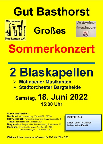 Sommerkonzert am 18. Juni 2022