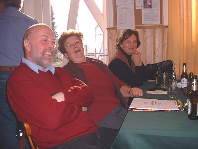 Rudi Wegener, Margret Eggers und
               Bürgermeisterin Lisa Patzker